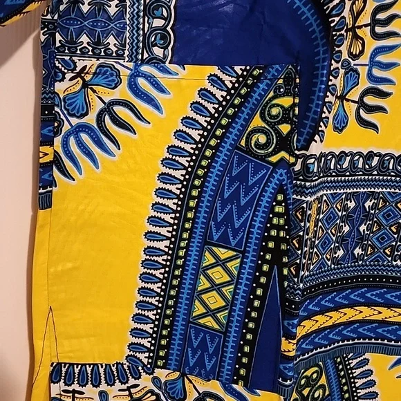 Ankara African Print Men's Dashiki - Picture 4 of 5
